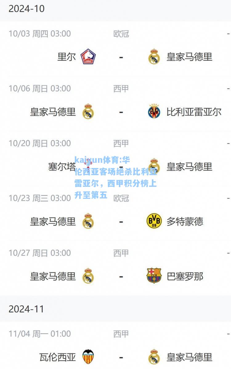 华伦西亚客场绝杀比利亚雷亚尔，西甲积分榜上升至第五